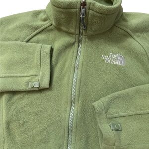 The North Face Fleece Jacket‎ Women’s Size Medium Light Green Full Zip Up Logo